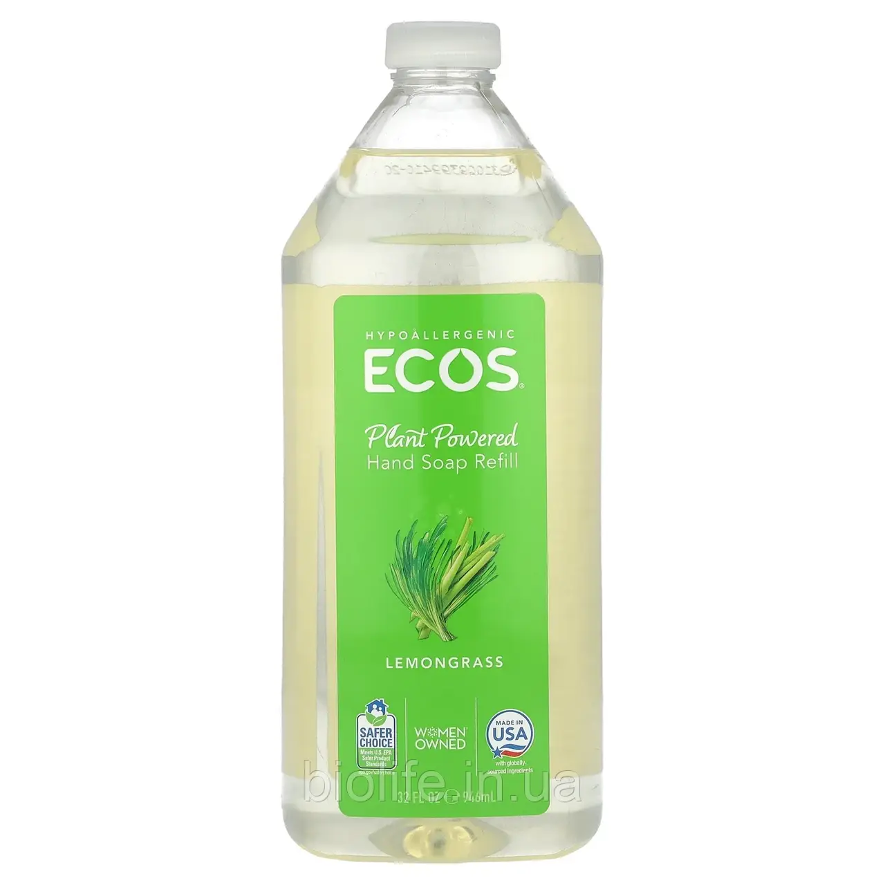 Earth Friendly Products, Ecos, мило для рук, лемонграс, 946 мл (32 рідк. Унції) оригінал, фото 1