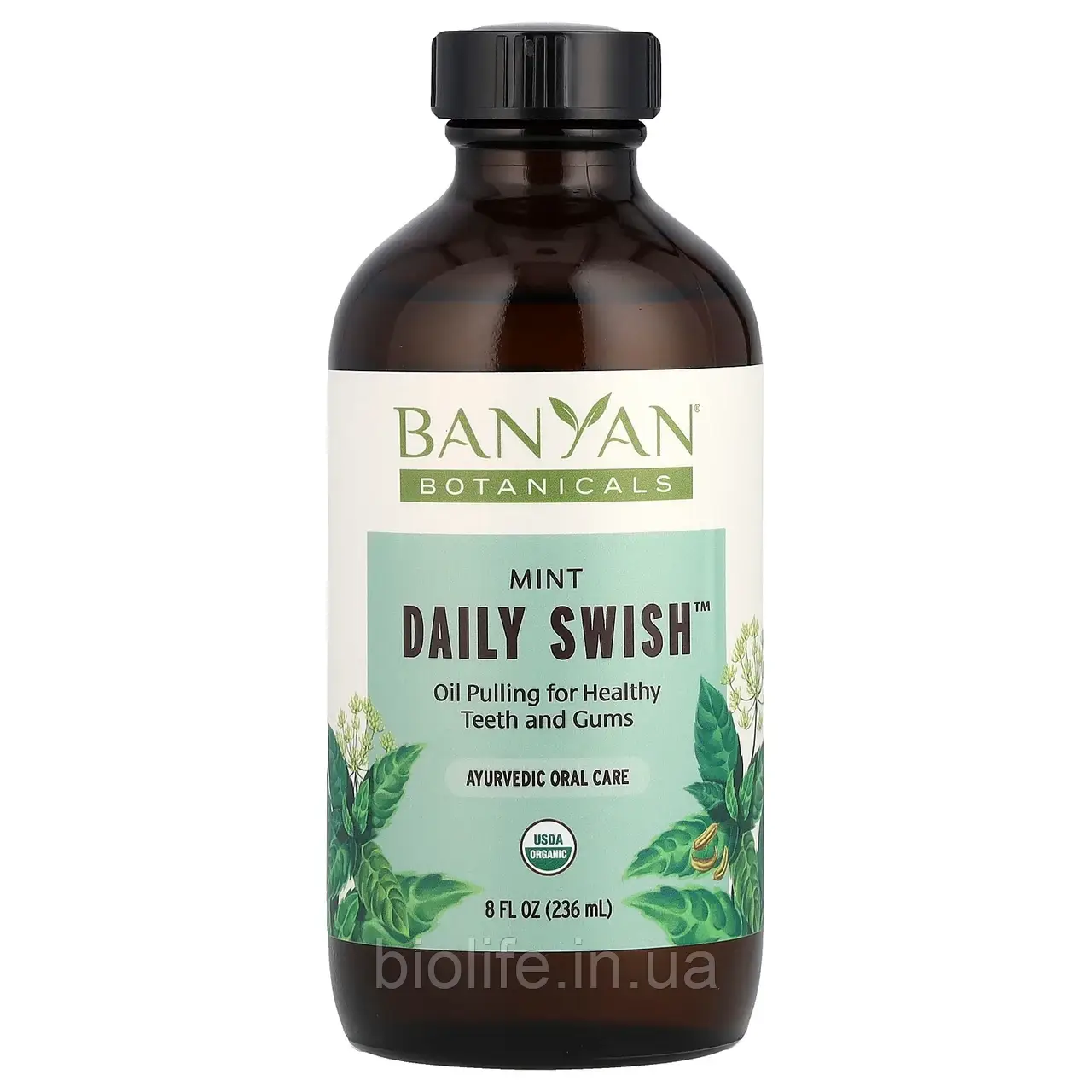 Banyan Botanicals, Organic Daily Swish, мята, 236 мл (8 жидк. Унций) оригінал, фото 1
