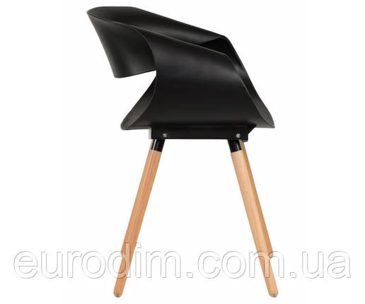 Стілець Берта пластиковий чорний, фото 2