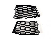 Решітки в бампер Full Black ( RS бампер ) на Audi A3 8V 2016-2020 року