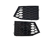 Решітки в бампер Full Black ( RS бампер ) на AUDI A4 B9 2015-2019 року