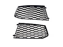 Решітки в бампер Full Black ( RS бампер ) на Audi A6 C7 2011-2014 року