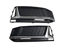 Решітки в бампер  ( S4 ) S-Line V2 на AUDI A4 B9 2015-2019 року