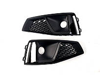 Решітки в бампер Full Black ( S4 Competition під радари ) на AUDI A4 B9 2015-2019 року