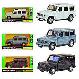 Модель авто 1/42 автомобіль Mercedes-Benz Gelandewagen G350D, метал, чорний. Гелендваген в подарунковому боксі, фото 5