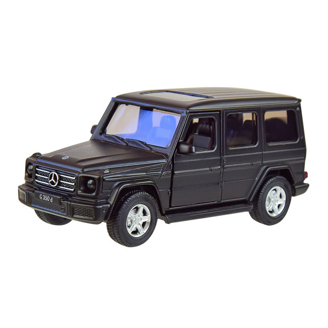 Модель авто 1/42 автомобіль Mercedes-Benz Gelandewagen G350D, метал, чорний. Гелендваген в подарунковому боксі