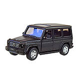 Модель авто 1/42 автомобіль Mercedes-Benz Gelandewagen G350D, метал, чорний. Гелендваген в подарунковому боксі, фото 6