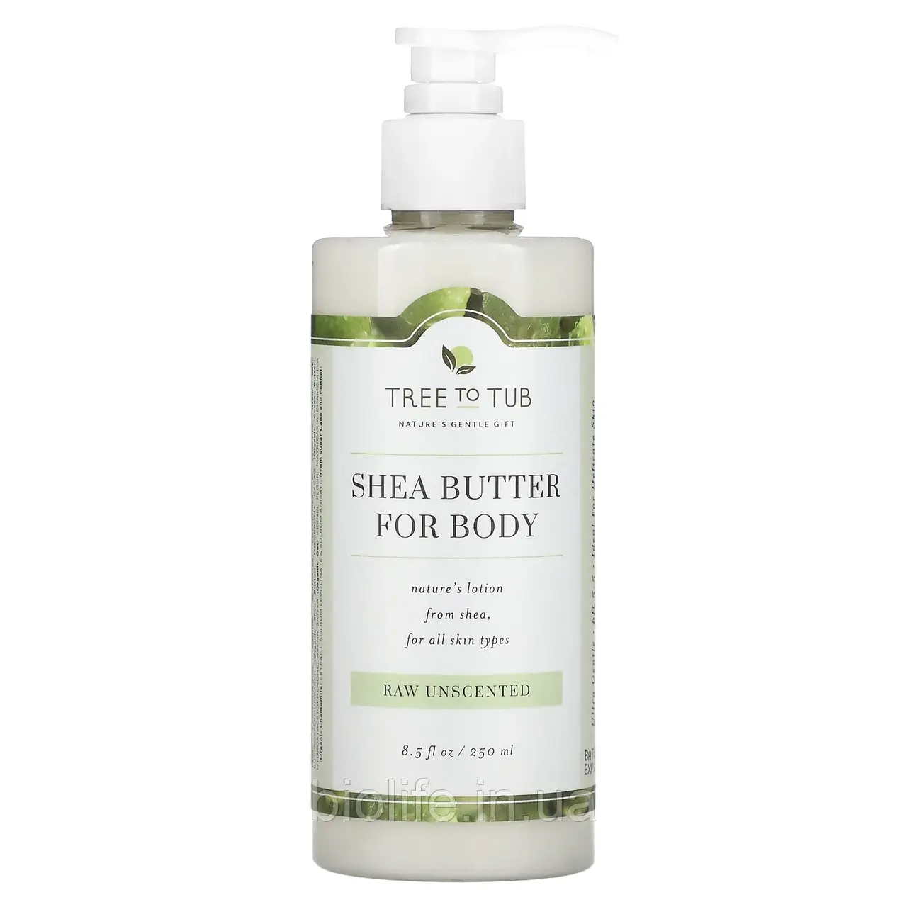 Tree To Tub, олія ши для тіла, ультраніжний лосьйон для дуже чутливої шкіри, без запаху, 250 мл (8,5 оригінал, фото 1