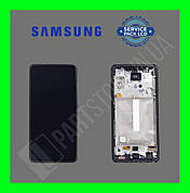 Дисплей Samsung A525 Black A52 2021 (GH82-25524C) сервісний оригінал у зборі з рамкою (знятий з апарата)