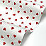 Ранфорс шириною 240 см "Різносторонні червоні сердечка на білому тлі (маленькі)", №5445, фото 3