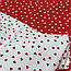 Ранфорс шириною 240 см "Різносторонні червоні сердечка на білому тлі (маленькі)", №5445, фото 2