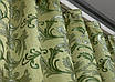 Комплект (2шт. 1,45х2,7м.) жакардових штор "Завиток" з люрексом. Колір оливковий. Код 1649ш 33-0531, фото 9