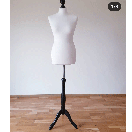 Манекен Кравецький пінопластовий Жіночий 34-36 \ 40-42 \ XS S Чорний Білийна дерев'яній ножці , для шиття, фото 8