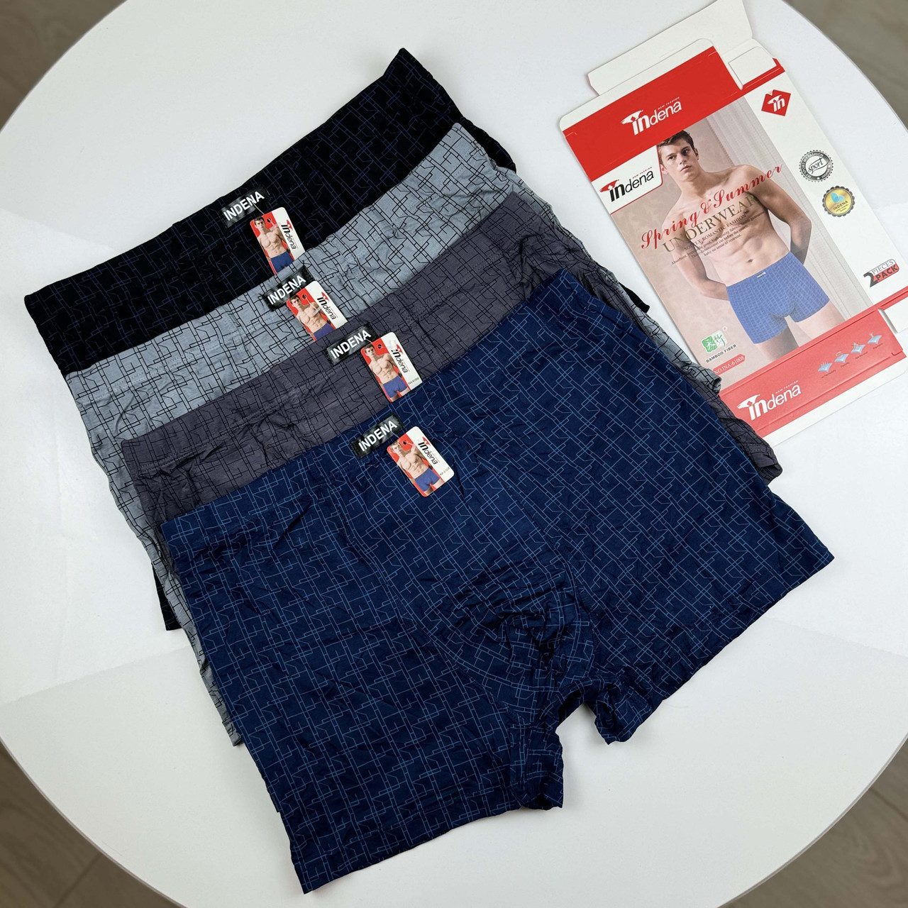 Чоловічі бамбукові труси боксери Indena #61008, фото 1