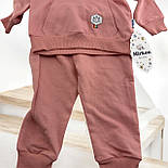 Костюм 9, 12, 18, 24 місяці Туреччина теплий трикотажний новонародженого хлопчика бежевий (КДНМ2486), фото 2