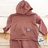 Костюм 9, 12, 18, 24 місяці Туреччина теплий трикотажний новонародженого хлопчика бежевий (КДНМ2486), фото 3