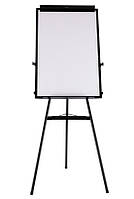 Фліпчарт магнітний маркерний 70х100см на тринозі FLIP Фліпчарт для маркера регульований по висоті Чорний + НАБІР в подарунок