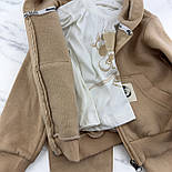 Костюм 9, 12, 18, 24 місяців Туреччина теплий трикотажний новонародженого хлопчика бежевий (КДНМ2485), фото 3