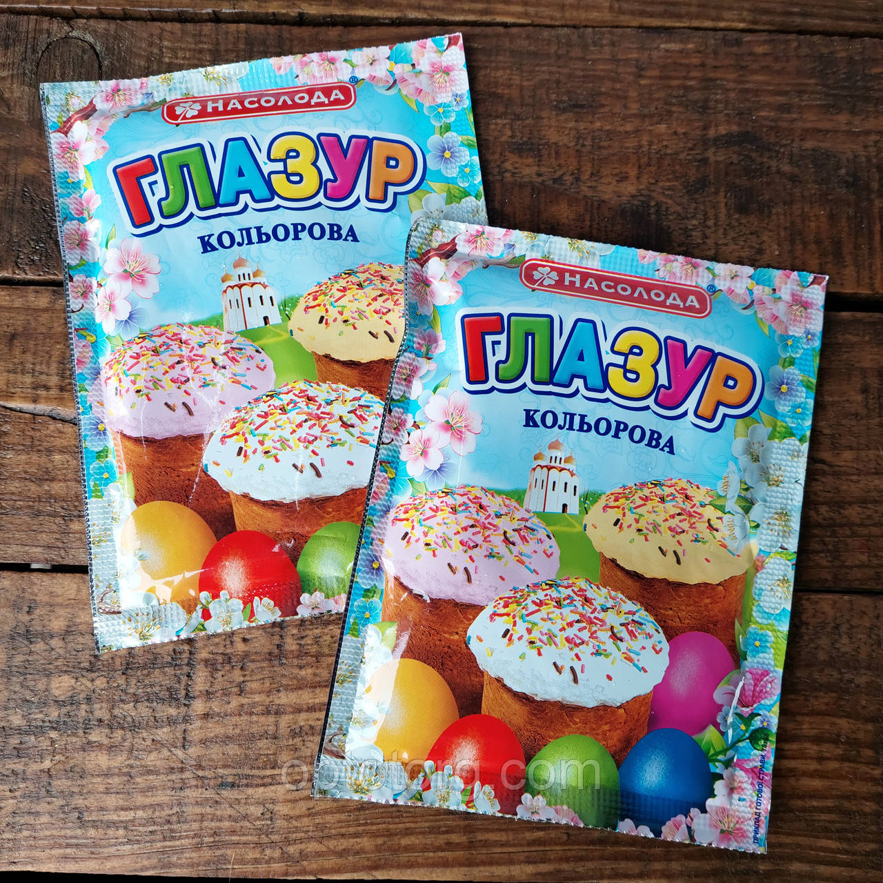 Глазур для пасхи Насолода 75 грамів кольорова, фото 1