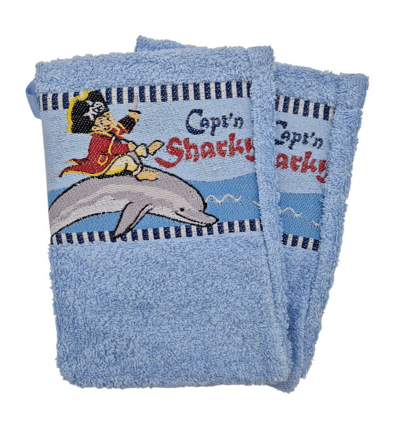 Рукавиці мочалки для миття 2 шт Capt'n Sharky Dyckhoff LIDL, бавовняна мочалка для купання/для душу, фото 1