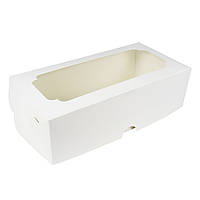 Коробка для рулетів і штоленів 300*150*90 з вікном, біла (упаковка 50 шт.)