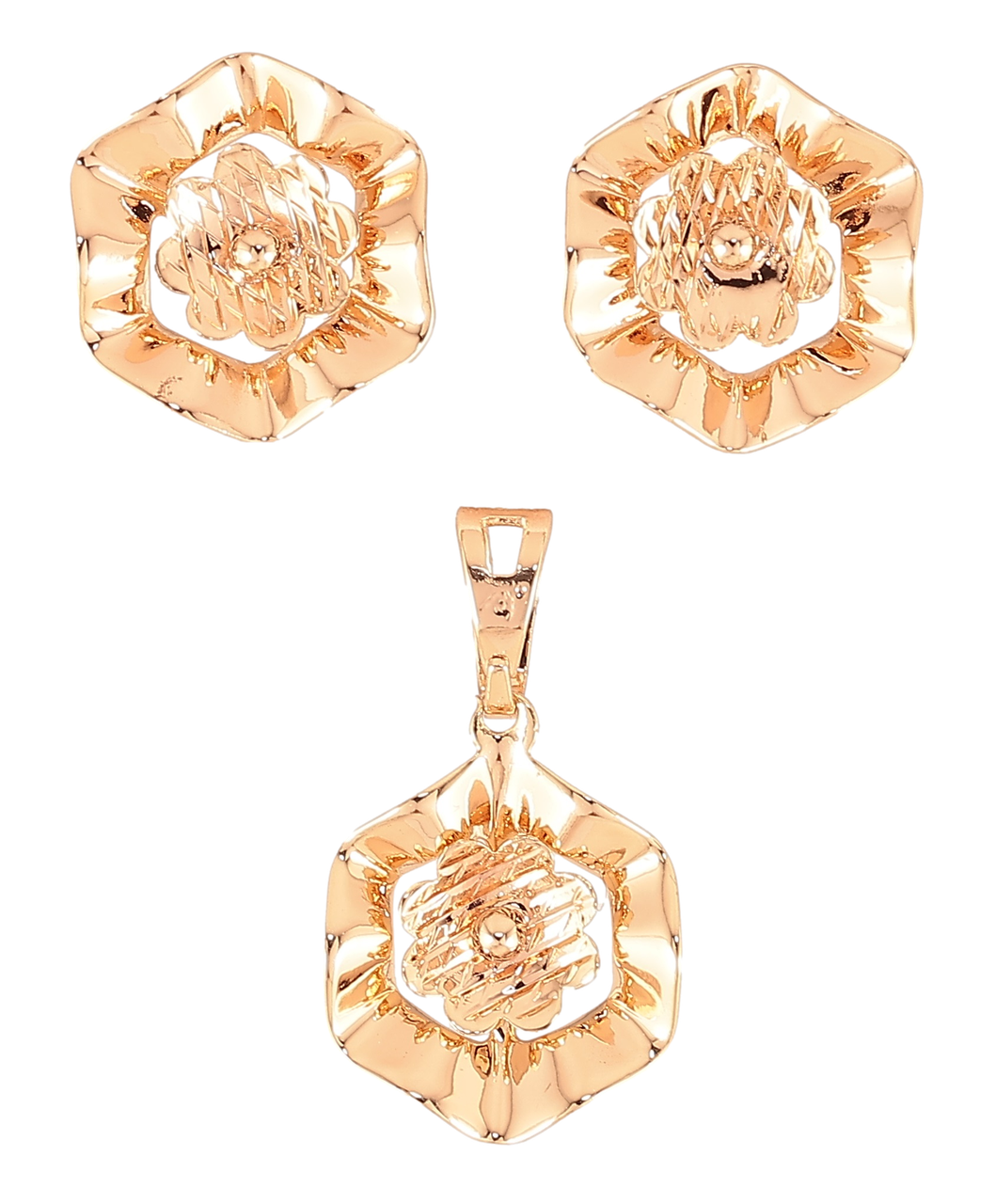 Набір Xuping M&L Колір 18K Сережки Кулон «Квіточки», фото 1