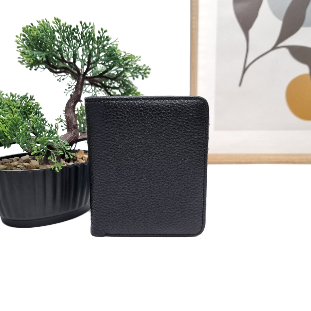 Чорний жіночий гаманець натуральна шкіра Арт.091 black Helen Verde (54), фото 1