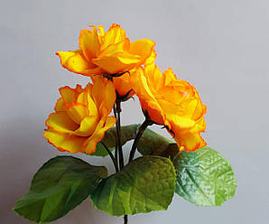 Квіти штучні «Троянда Листочок» маленького розміру в кольорах (50 шт)