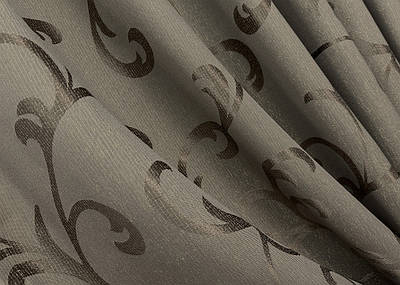 Шторна тканина жакард "Allure" з люрексовою ниткою. Колір какао. Код 1620ш