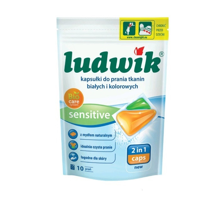 Гелеві капсули для прання Ludwik 2in1 Caps Sensetive 10 шт