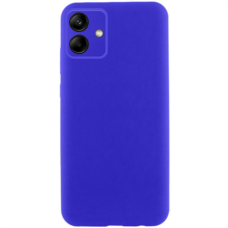 Чохол GETMAN Liquid Silk Full Camera для Samsung Galaxy A06 | TPU + Мікрофібра Синій / Iris, фото 1