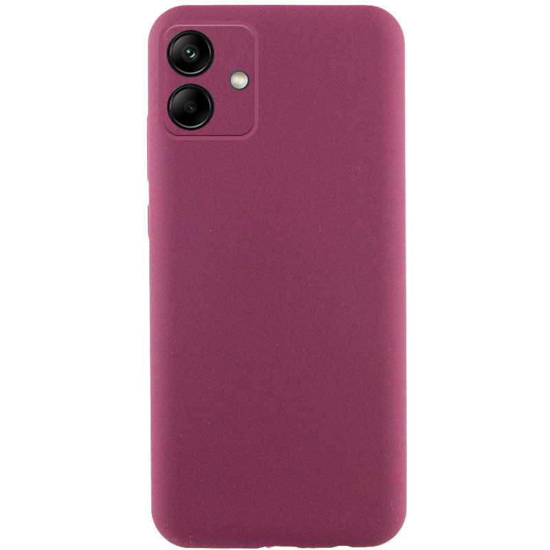 Чохол GETMAN Liquid Silk Full Camera для Samsung Galaxy A06 | TPU + Мікрофібра Бордовий / Marsala, фото 1