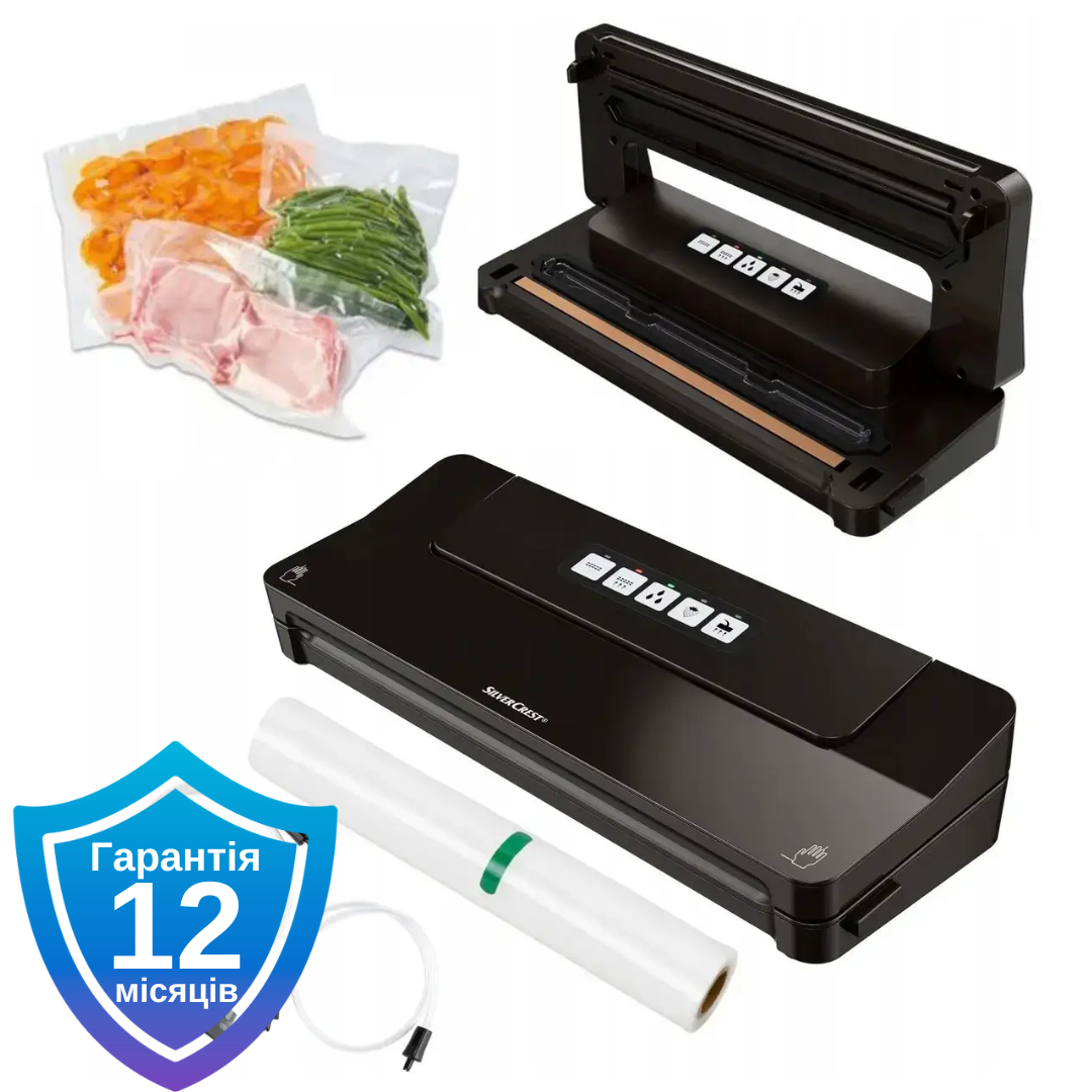 Вакуумний пакувальник вакууматор Silver Crest SV 125 C3 125 Вт Black