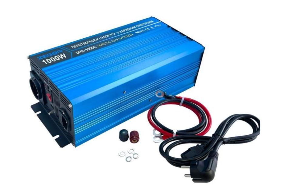 Перетворювач напруги UPS ZEGOR DPR-1000C із зарядним пристроєм 1000W 12/220V, фото 1