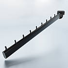 Кронштейн №3 L450 поxилий (тр.ов.30x15), чорний. Рейки-опори комплектуючі до торгового обладнання, фото 2