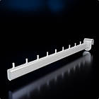 Кронштейн №3 L450 прямий (тр.ов.30x15), білий. Рейки-опори комплектуючі до торгового обладнання, фото 2