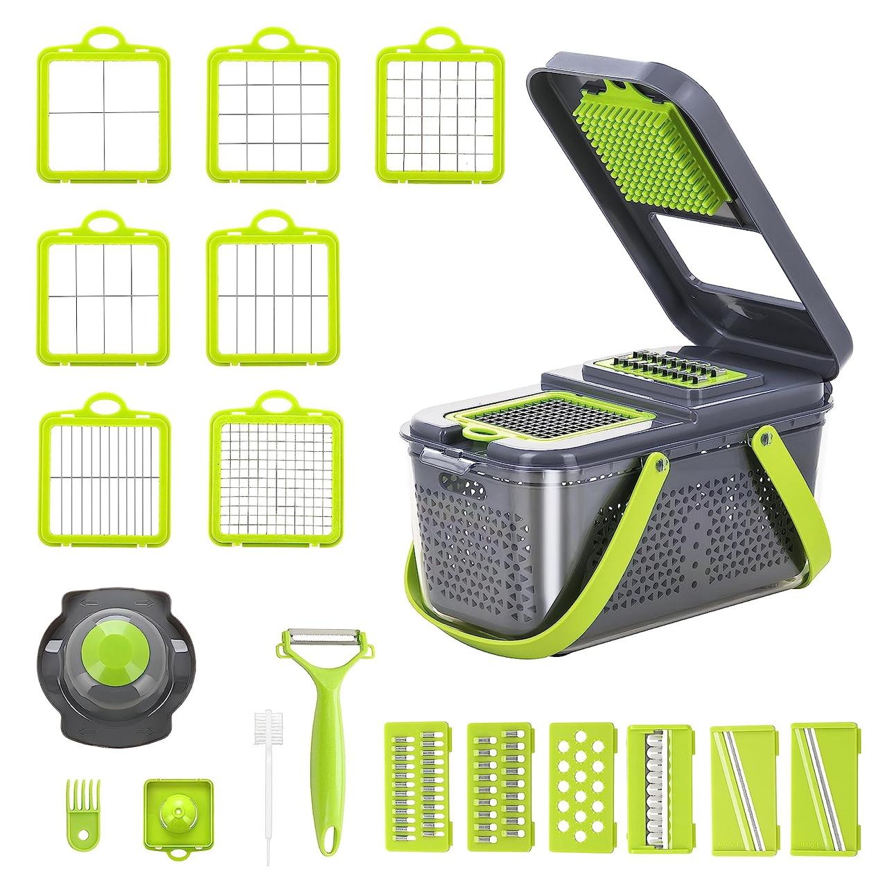 Овочерізка Nicer Dicer 22 предметів терка з контейнером мультислайсер RD-2281, фото 1