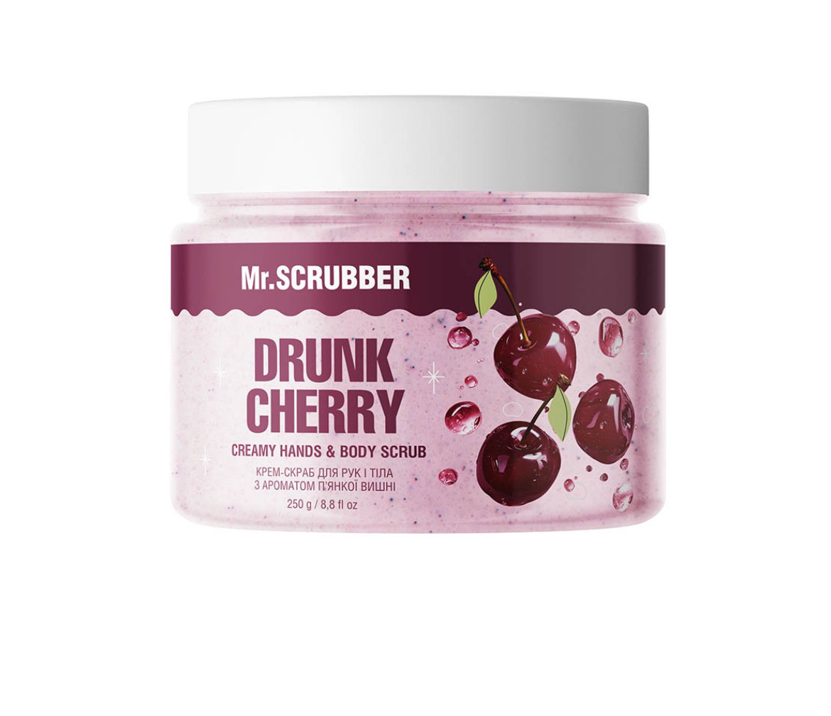 Крем-скраб для рук і тіла з ароматом п’янкої вишні Drunk Cherry Mr.SCRUBBER, фото 1