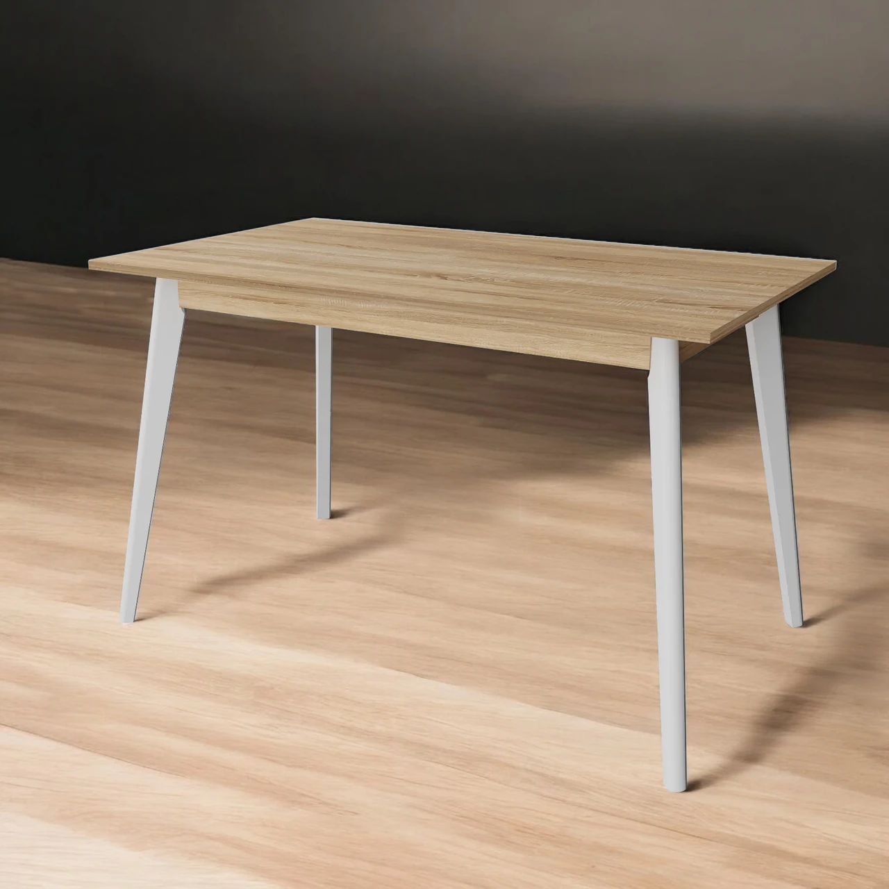 Стіл обідній Tobi Sho BON прямокутний для кухні, їдальні, 1180х680х750 мм Дуб Сонома/Білий, фото 1