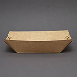 Тарілка картонна лодочка (бура) 110*70*45 50 шт, фото 6