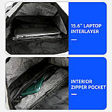 Рюкзак спортивний легкий Чорний міський туристичний нейлоновий прогулянковий дорожній для велосипеда походу, фото 7