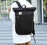 Рюкзак спортивний легкий Чорний міський туристичний нейлоновий прогулянковий дорожній для велосипеда походу, фото 4
