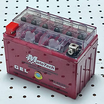 Акумулятор 12V 9Ah YTX9A-BS (GEL) 2024 рік MotoTech
