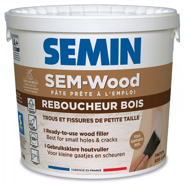 Шпаклівка SEMIN SEM-WOOD для дерева, готова, 1 кг.