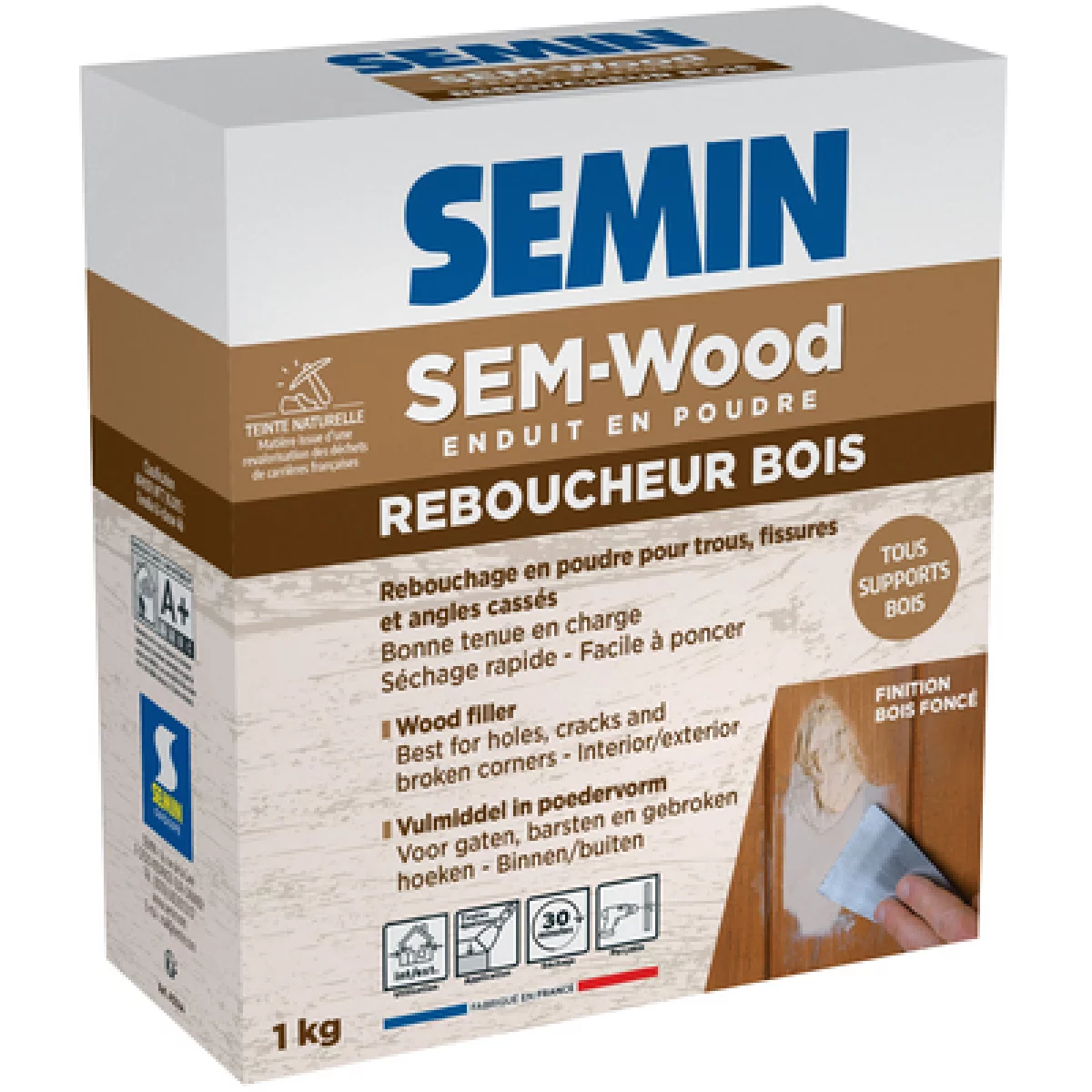 Шпаклівка SEMIN SEM-WOOD для дерева, 1 кг.