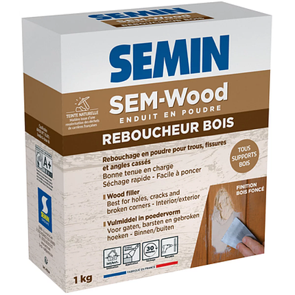 Шпаклівка SEMIN SEM-WOOD для дерева, 1 кг., фото 1