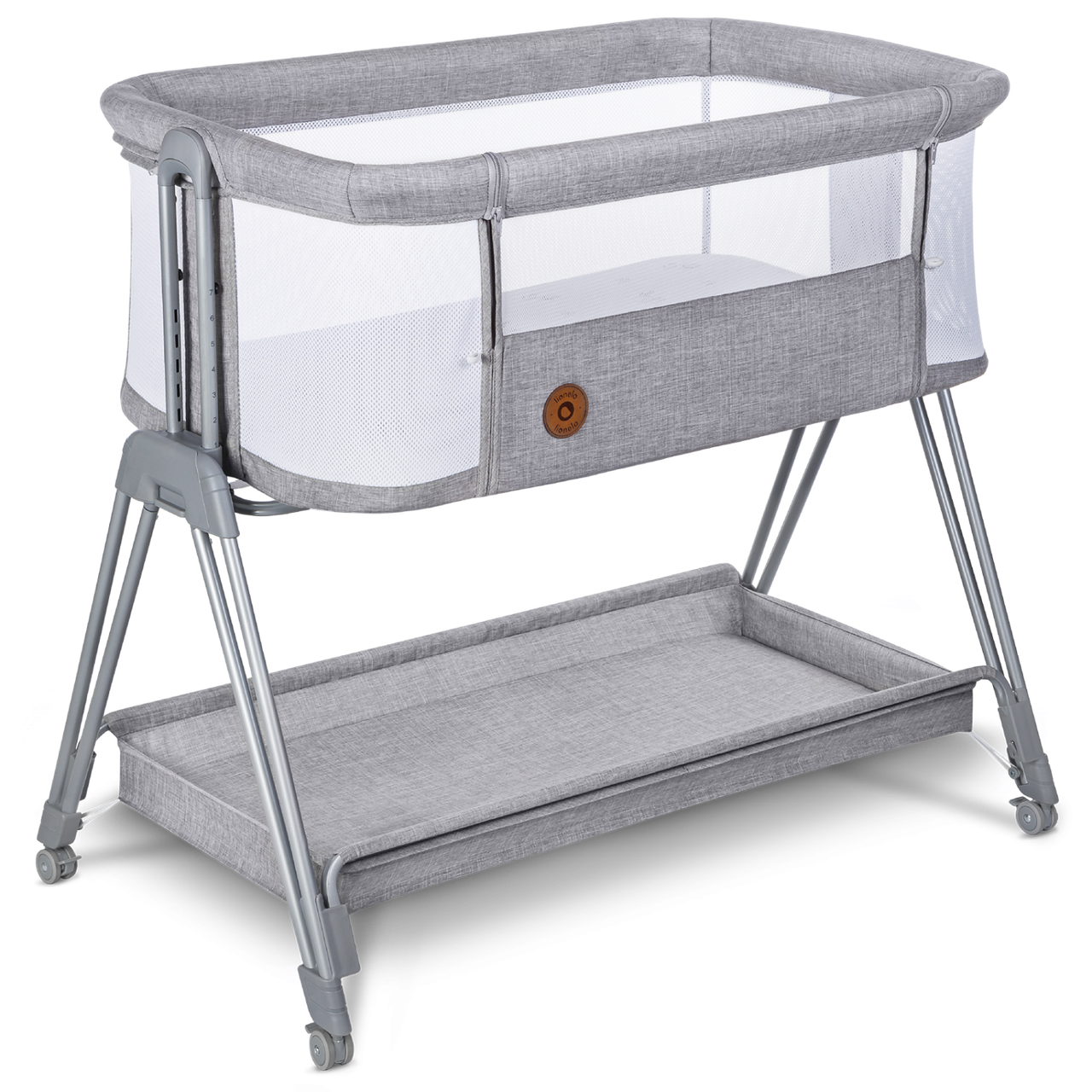 Ліжечко приставне Lionelo LUNA GREY CONCRETE