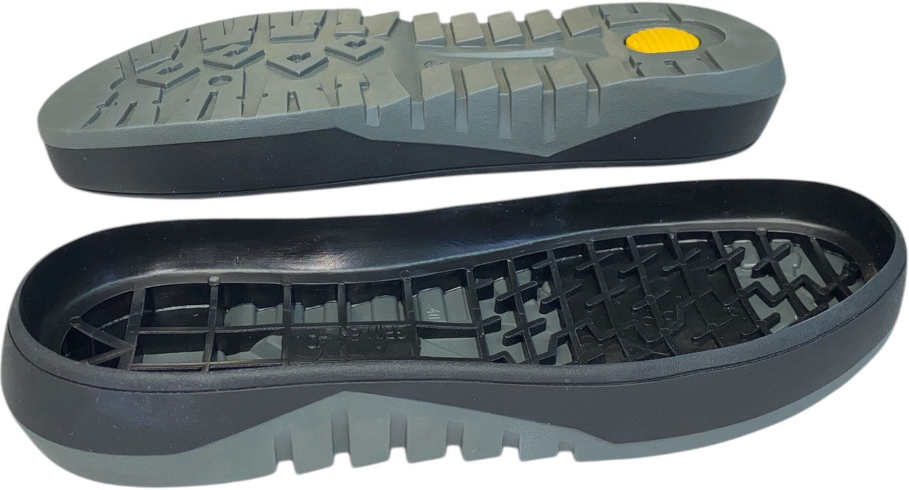 Підошва з термогумового матеріалу для чоловічого взуття Грін-6, розмір: 40-45, Чорно-сірого кольору, фото 1