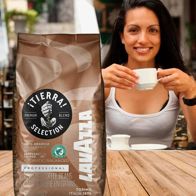 Кофе в зернах Lavazza Tierra 1 кг Зерновой кофе арабика в пачке