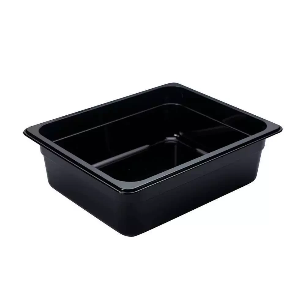 261270 Гастроємність з полікарбонату 1/2,  325х265 мм h 100 мм, чорна 6 л серія "Bestkeep"